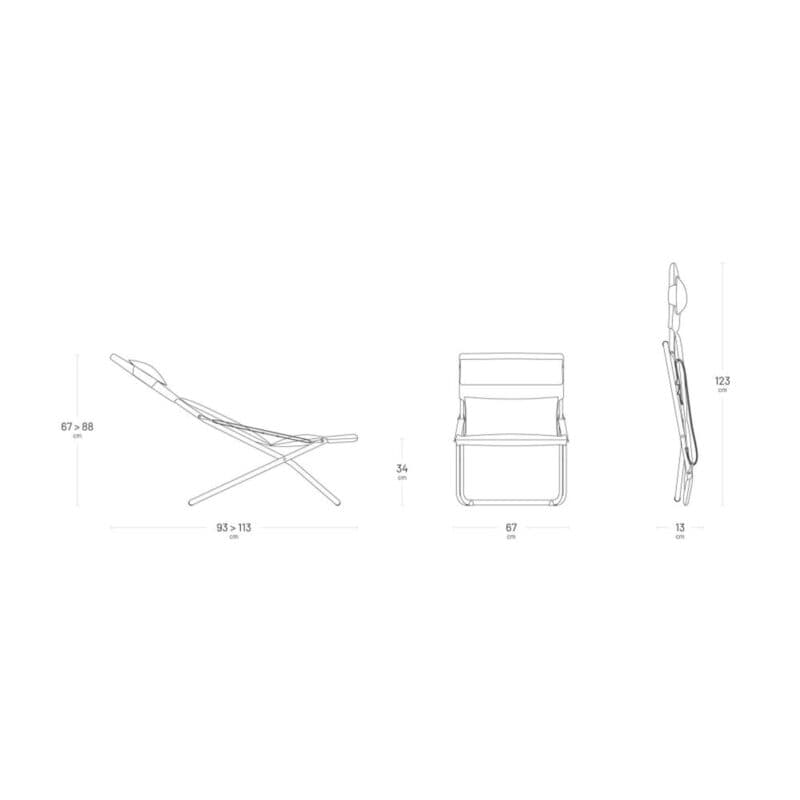Lafuma "Transabed Air Comfort" Liegestuhl - Maße