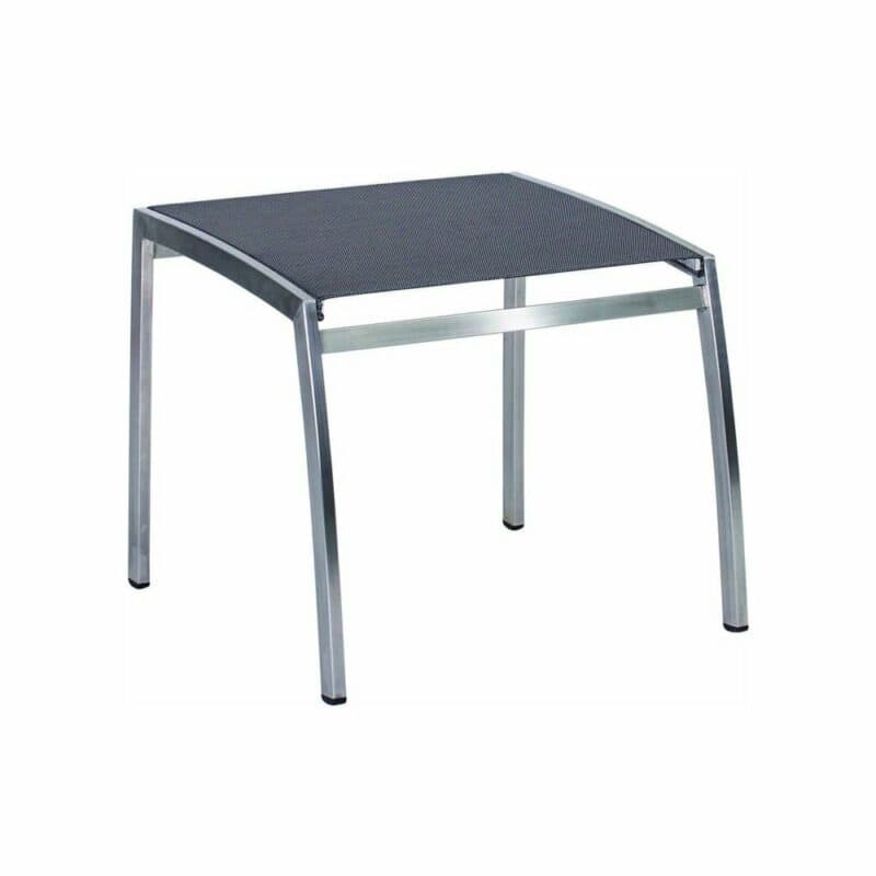 Stern "Cardiff" Hocker, Gestell Edelstahl, Textilgewebe silbergrau