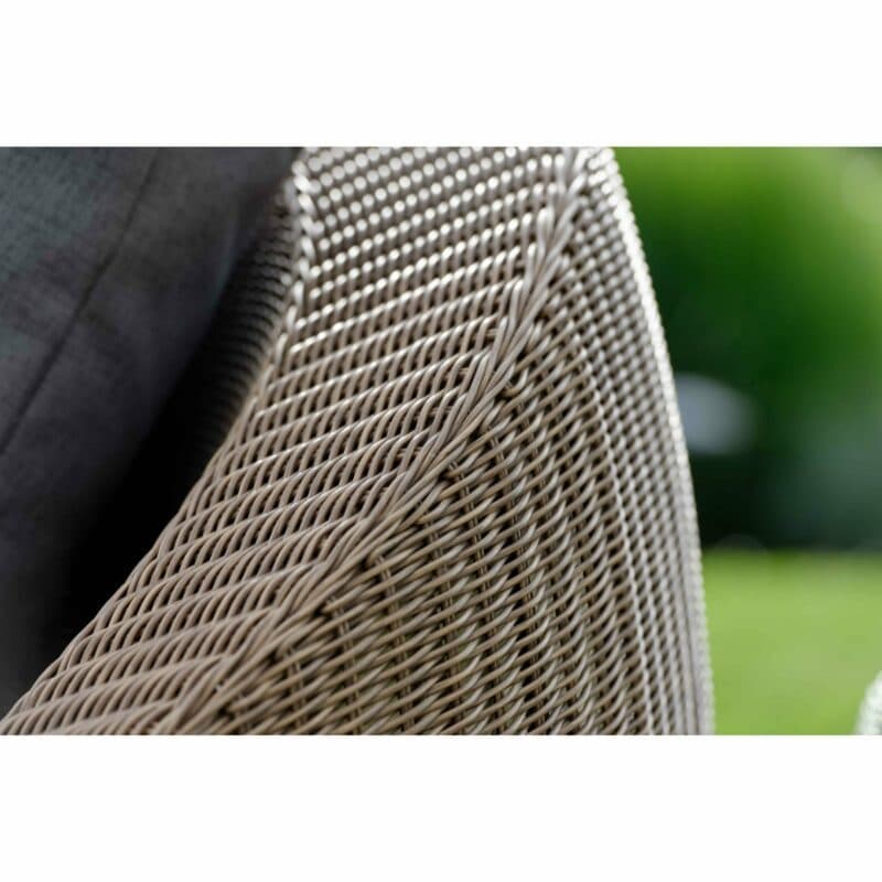 Stern Loungesessel "Anny", Gestell Aluminium, Geflecht zimt, Kissen rehbraun