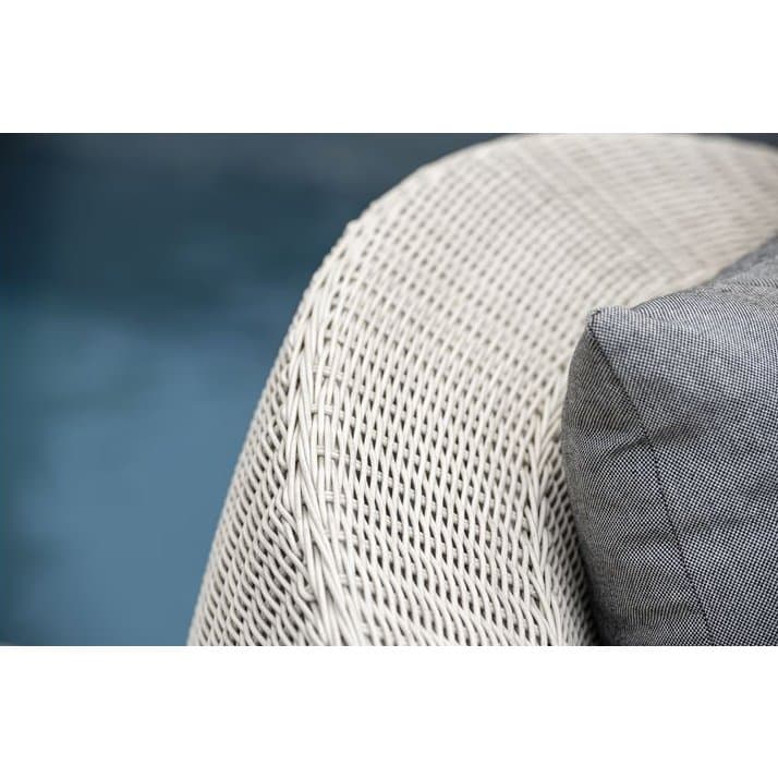 Stern Loungesessel "Anny", Gestell Aluminium, Geflecht Vintage weiß, Kissen seidengrau