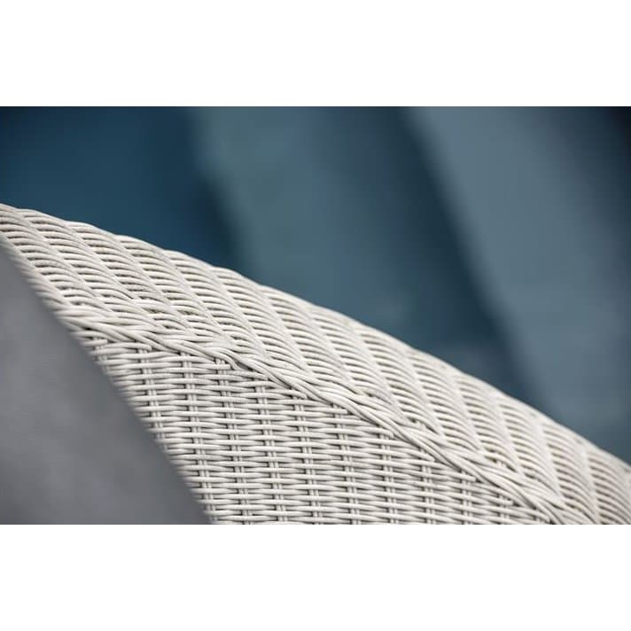 Stern Loungesessel "Anny", Gestell Aluminium, Geflecht Vintage weiß, Kissen seidengrau