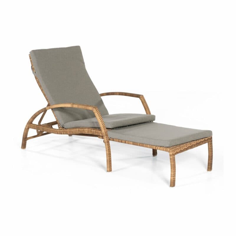 SonnenPartner Deckchair "Mauritius", Polyrattan natura-antik