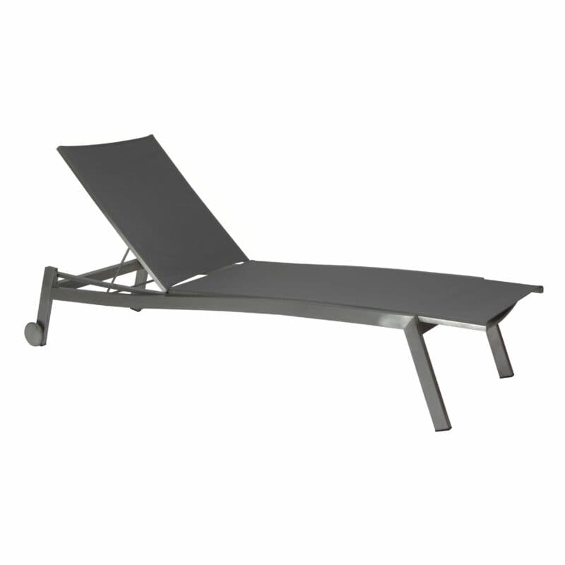 Stern "Allround" Sonnenliege, Gestell Edelstahl, Textilgewebe silbergrau