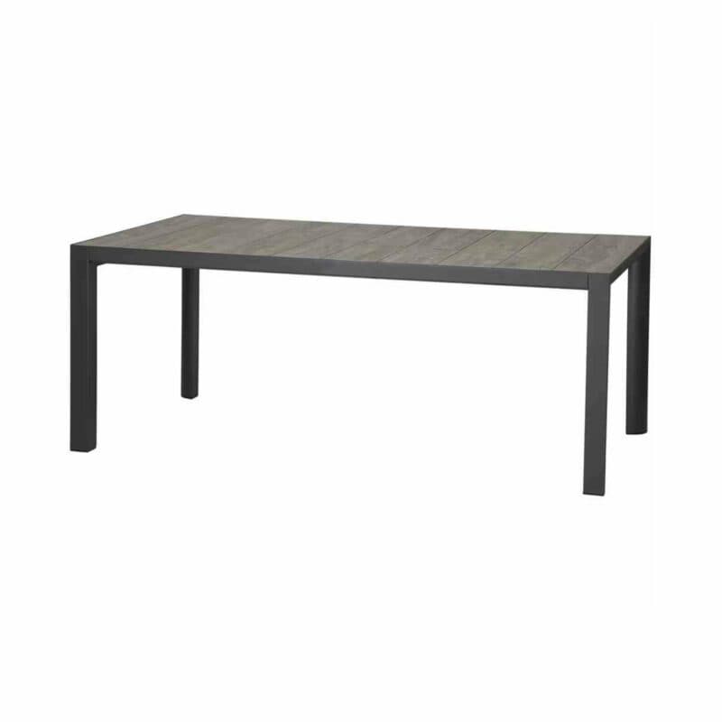 Siena Garden "Silva" Dining-Esstisch, Gestell Aluminium anthrazit, Tischplatte Keramik in gewaschenem grau
