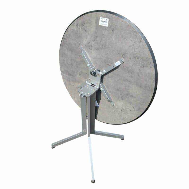 Stern Bistrotisch, Gestell Aluminium graphit, Tischplatte HPL Zement, rund