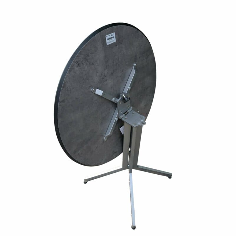 Stern Bistrotisch, Gestell Aluminium graphit, Tischplatte HPL Zement, rund