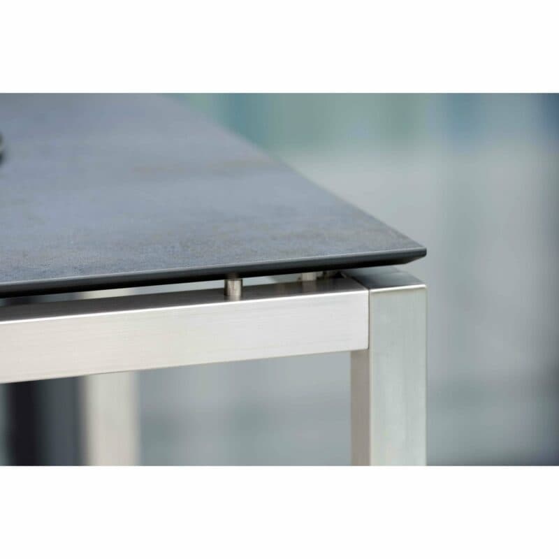 Stern Tischsystem Bartisch, Gestell Edelstahl, Tischplatte HPL Nitro