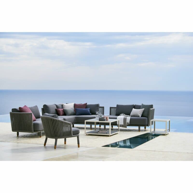 Cane-line Loungegruppe "Moments" mit Loungetisch "Level"
