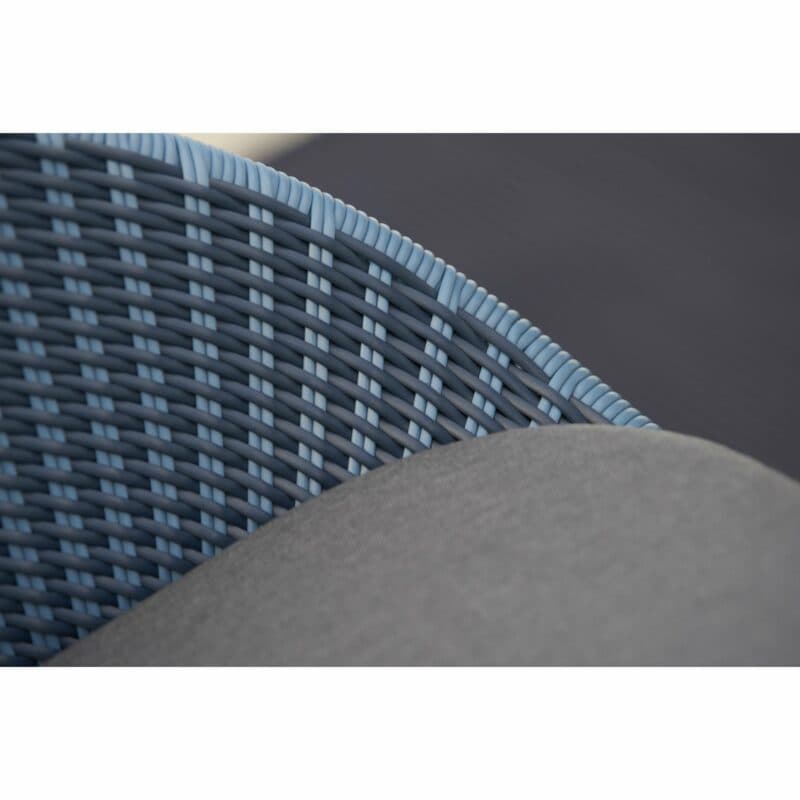 Cane-line Gartensessel "Peacock", Gestell Aluminium dunkelblau, Geflecht blau/dunkelblau