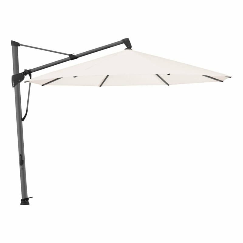 Glatz "Sombrano®S+", Sonnenschirm, Gestell Aluminium anthrazit, rund, Dessin 453 - Vanilla (© by GLATZ AG, Schweiz)