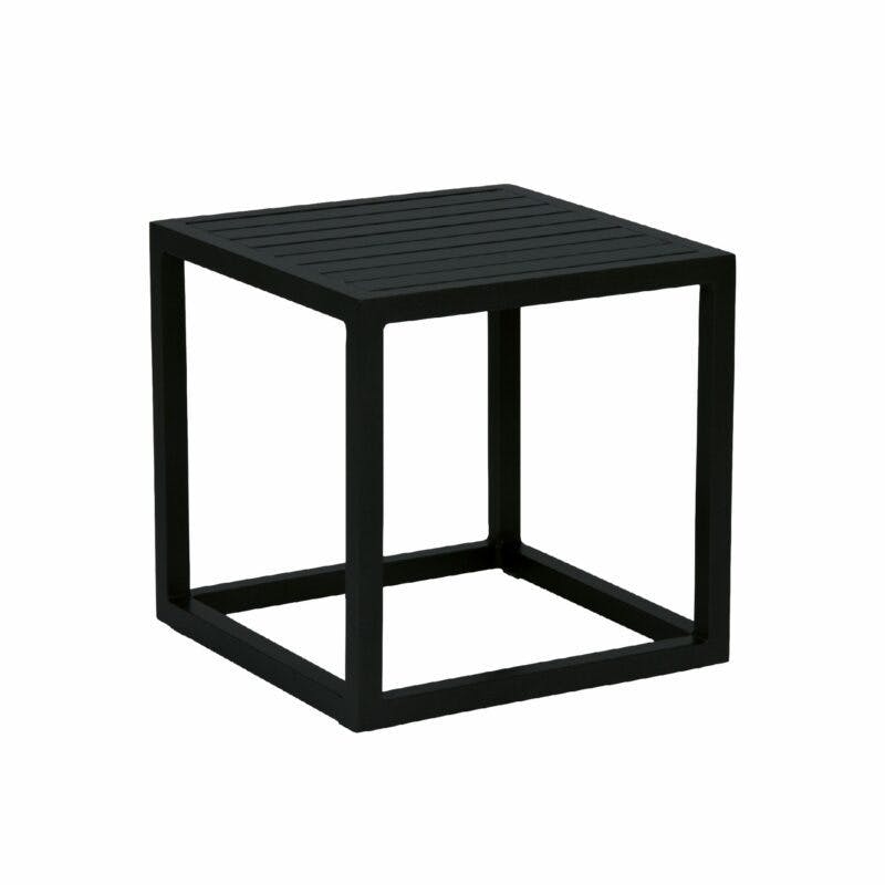 Stern "Robin" Beistelltisch, Gestell und Tischplatte aus Aluminium schwarz matt