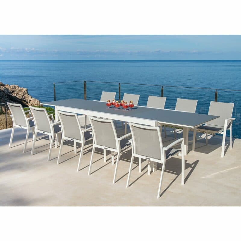 Jati&Kebon Gartenmöbel-Set mit Stuhl "Sevilla" und Gartentisch "Livorno"