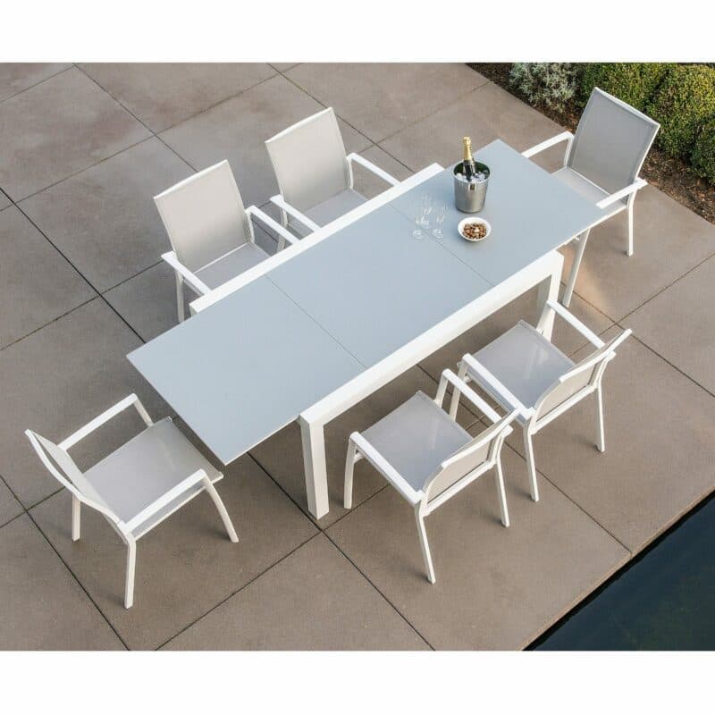 Jati&Kebon Gartenmöbel-Set mit Stuhl "Sevilla" und Gartentisch "Livorno"