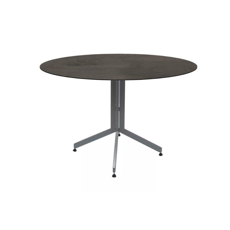 Stern Bistrotisch, Gestell Aluminium graphit, Tischplatte HPL Smoky, rund