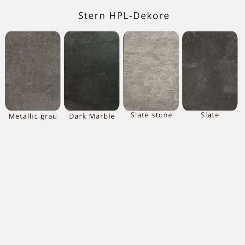Stern Kufentisch HPL-Dekore