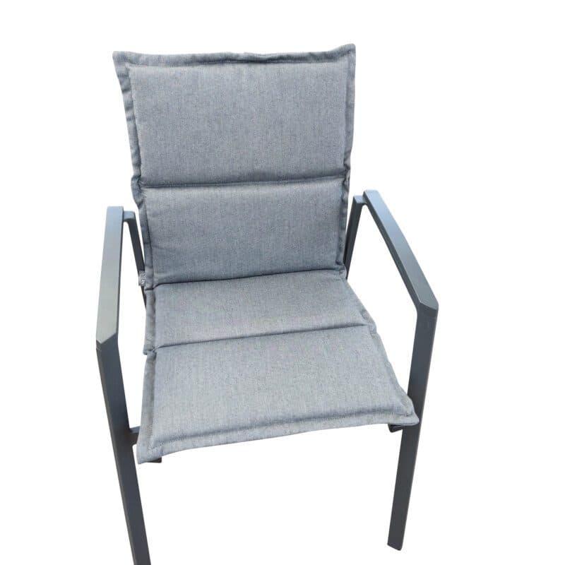 Stern Auflage 93x46 cm für Stapelsessel, seidengrau, mit "New Top" Gartenstuhl