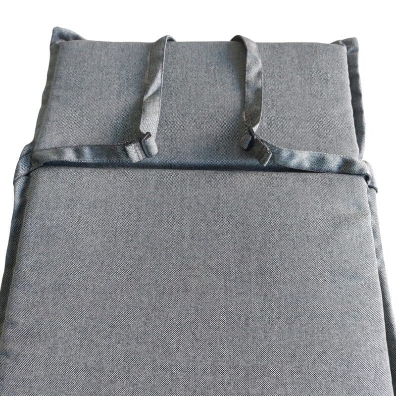 Stern Auflage 123x50 cm für Klappsessel, 100% Polyacryl, seidengrau, Rückseite