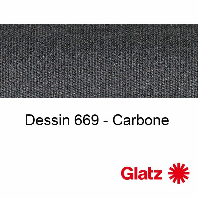 GLATZ Stoffmuster Dessin 669 Carbone