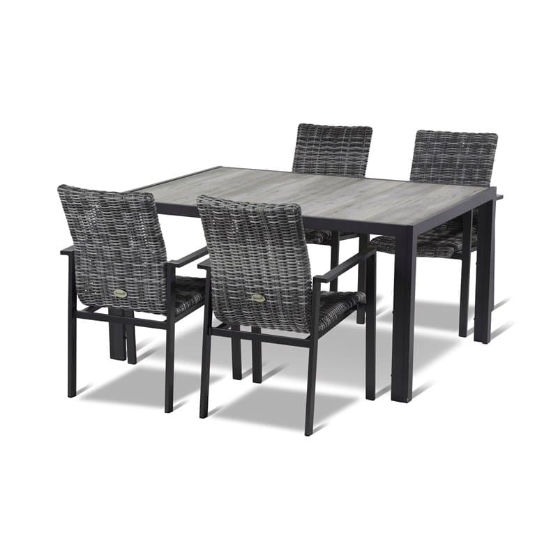 Hartman "Santa Marta" Stapelstuhl, Aluminium anthrazit, Geflecht diamond grey