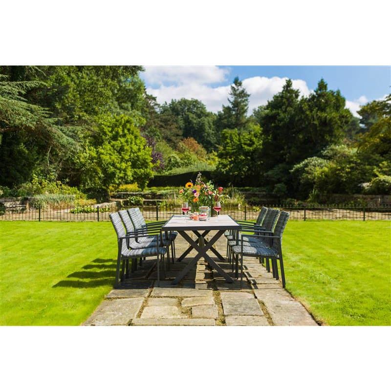 Hartman "Santa Marta" Stapelstuhl, Aluminium anthrazit, Geflecht diamond grey