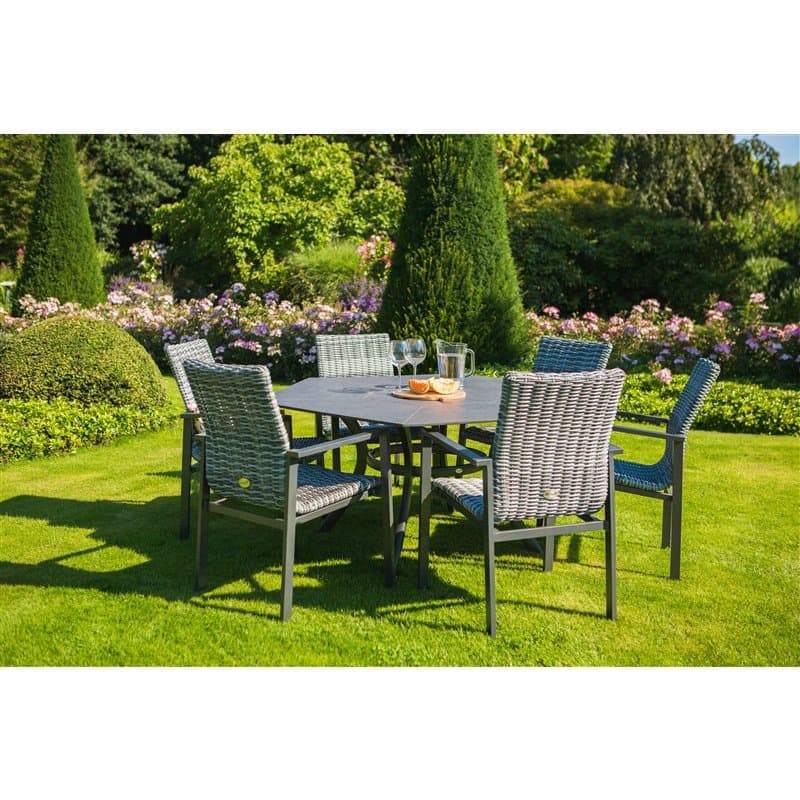 Hartman "Santa Marta" Stapelstuhl, Aluminium anthrazit, Geflecht diamond grey