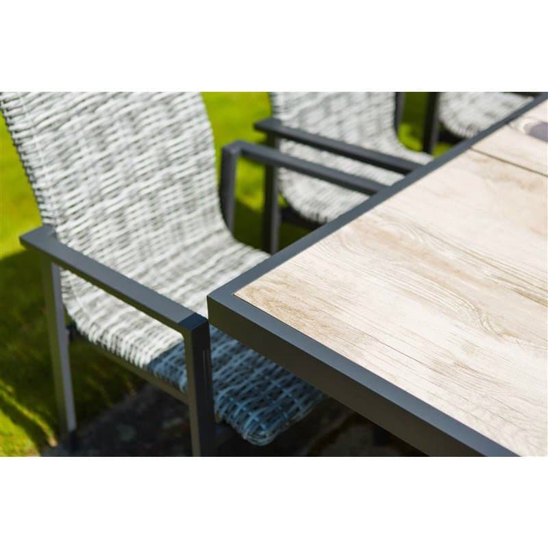 Hartman "Santa Marta" Stapelstuhl, Aluminium anthrazit, Geflecht diamond grey