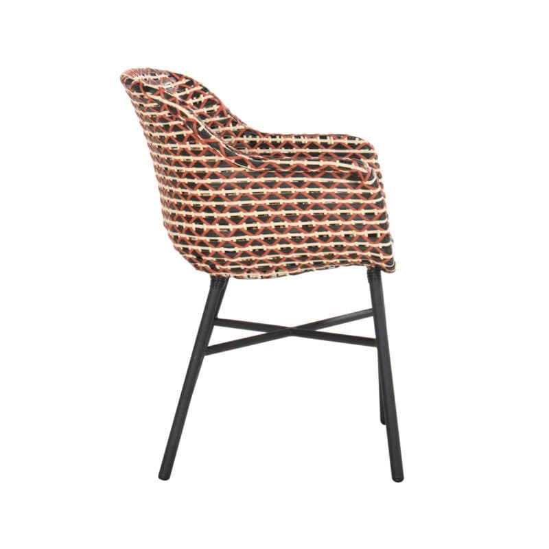 Hartman "Delphine" Gartenstuhl, Gestell Aluminium carbon black, Sitzfläche Coral red