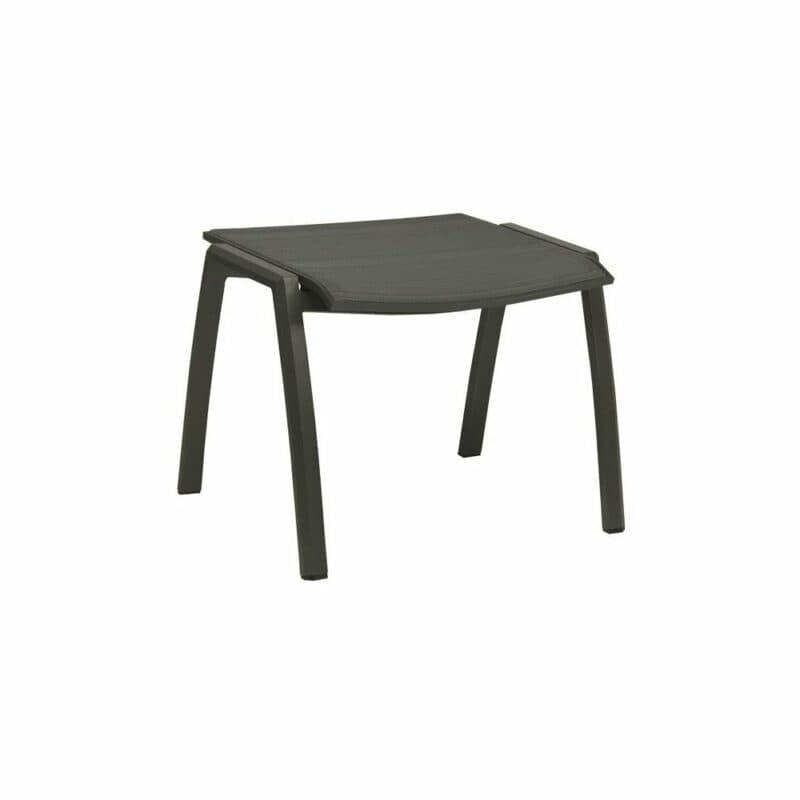 Stern Gartenhocker Kari, Gestell Aluminium anthrazit, Sitzfläche Textilgewebe karbon