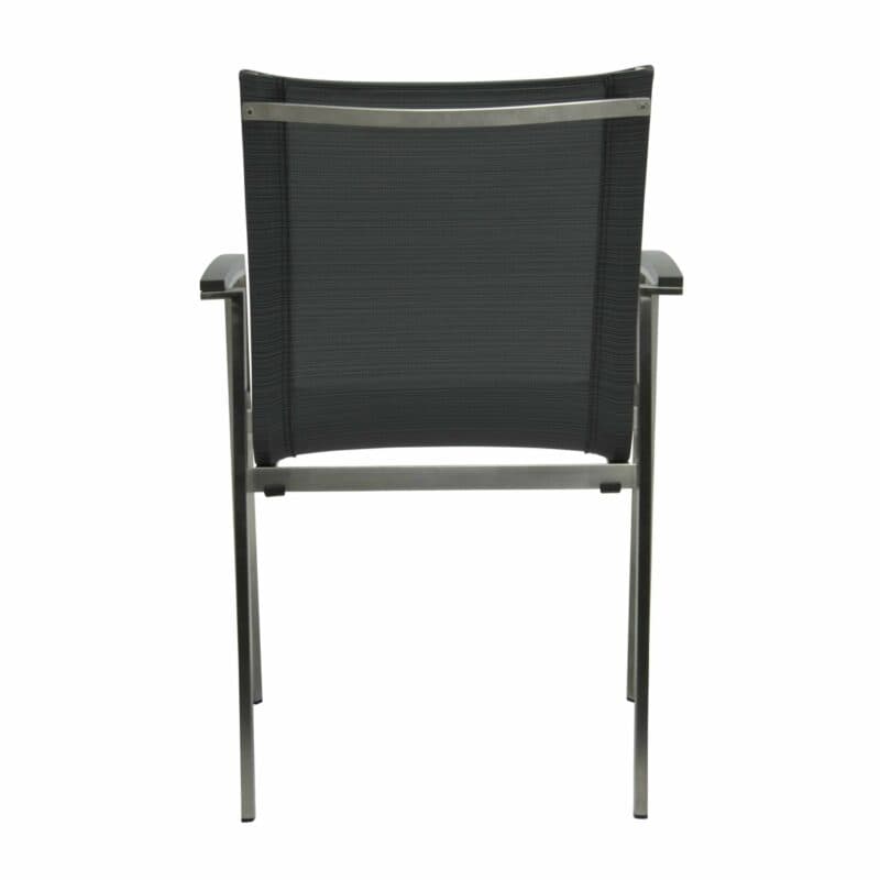 Stern Stapelsessel "New Top“, Gestell Edelstahl, Textilen karbon, Armlehnen Aluminium anthrazit