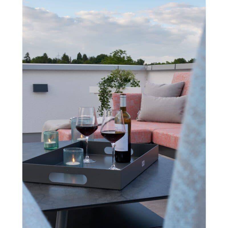 Stern Tablett, Aluminium anthrazit, 40x60x7 cm