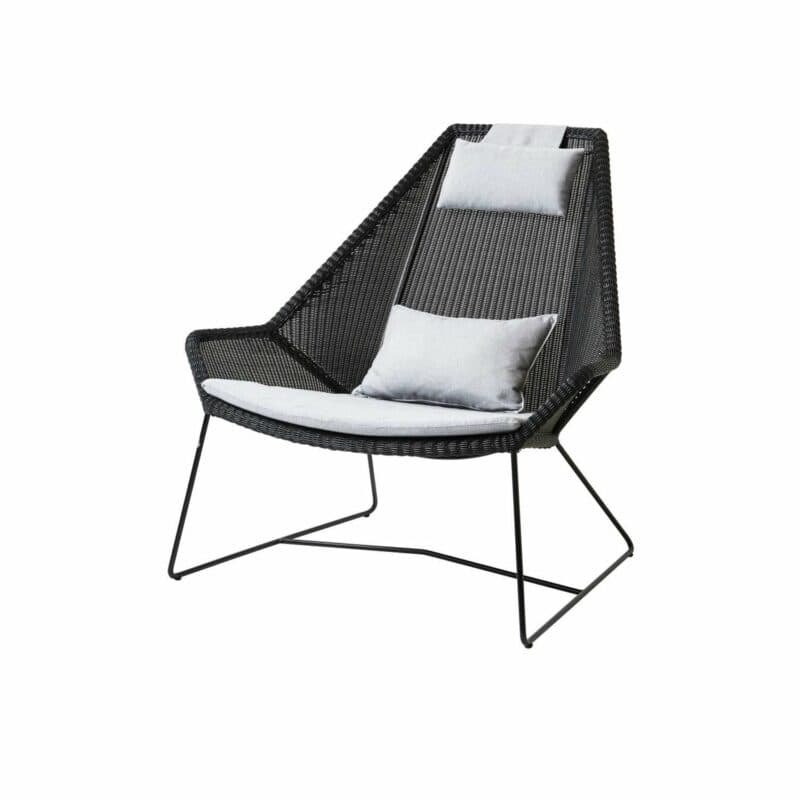 Cane-line Kissensatz für Loungesessel, hohe Rückenlehne "Breeze", Cane-line Sunbrella® Natté, hellgrau