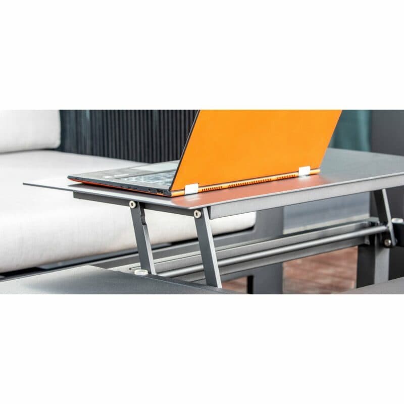 Jati&Kebon Loungetisch "Liem", Gestell & Tischplatte aus Aluminium anthrazit