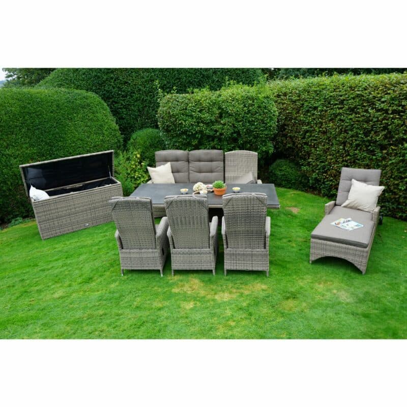 Ploß "Rabida Comfort" Speise-/Loungeset mit Rollliege und Kissenbox (Copyright Ploß & Co.)