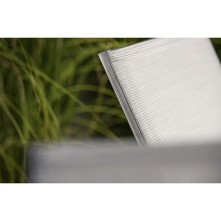 Stern Loungesessel "New Top", Gestell Aluminium anthrazit, Textilgewebe silberfarben, Armlehnen anthrazit