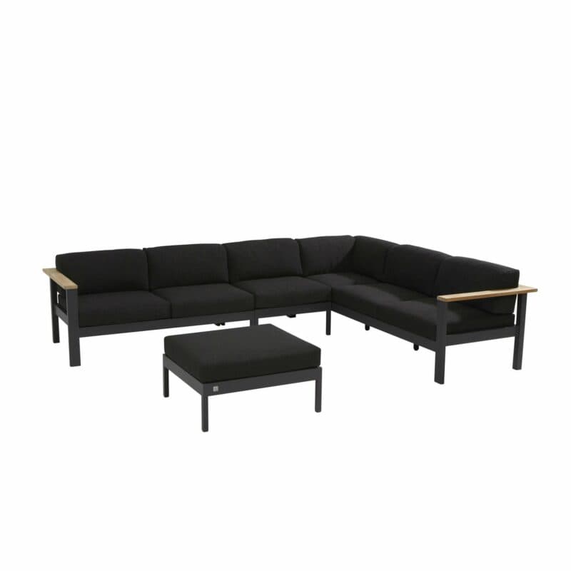 4Seasons Outdoor Loungegruppe "Orion" bestehend aus 3-Sitzer, 2-Sitzer, Mittelelement und Hocker