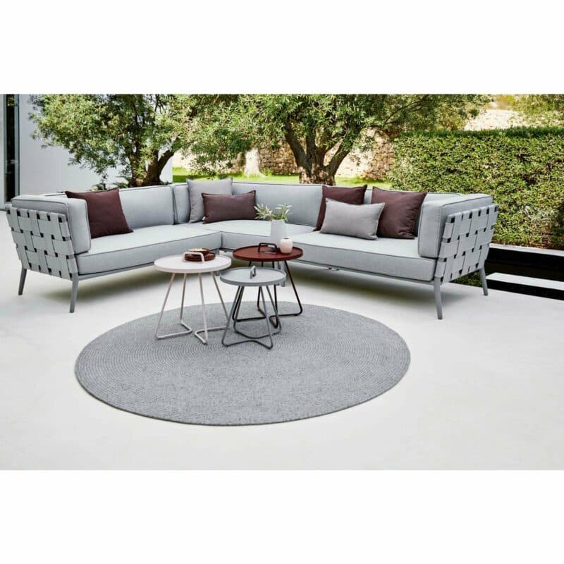 Cane-line "Conic" Loungegruppe mit AirTouch-Kissen hellgrau