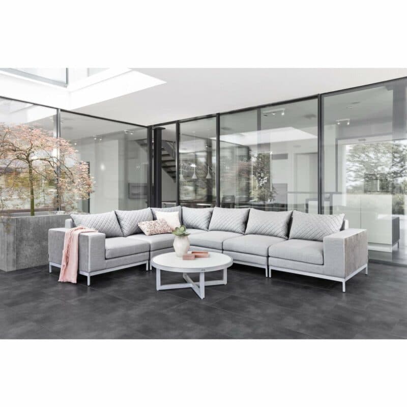 Kettler "Ego Modular" Loungegruppe mit 2 Endteilen, 3 Mittelteilen und 1 Eckteil, Loungetisch "Ego"