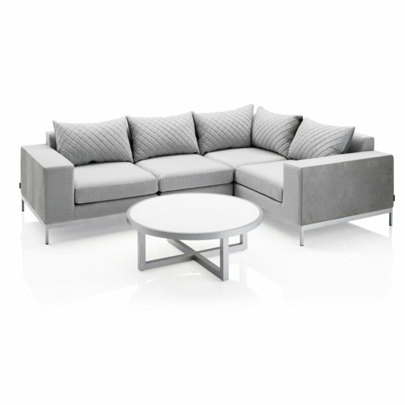 Kettler "Ego Modular" Loungegruppe mit 2 Endteilen, 1 Mittelteil und 1 Eckteil, Loungetisch "Ego" rund
