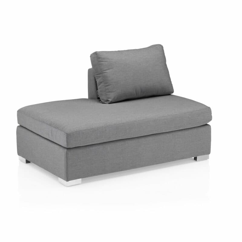 Kettler "Lavi" Chaiselongue, Aluminium Untergestell mit Sunbrella® Polsterstoff hellgrau meliert