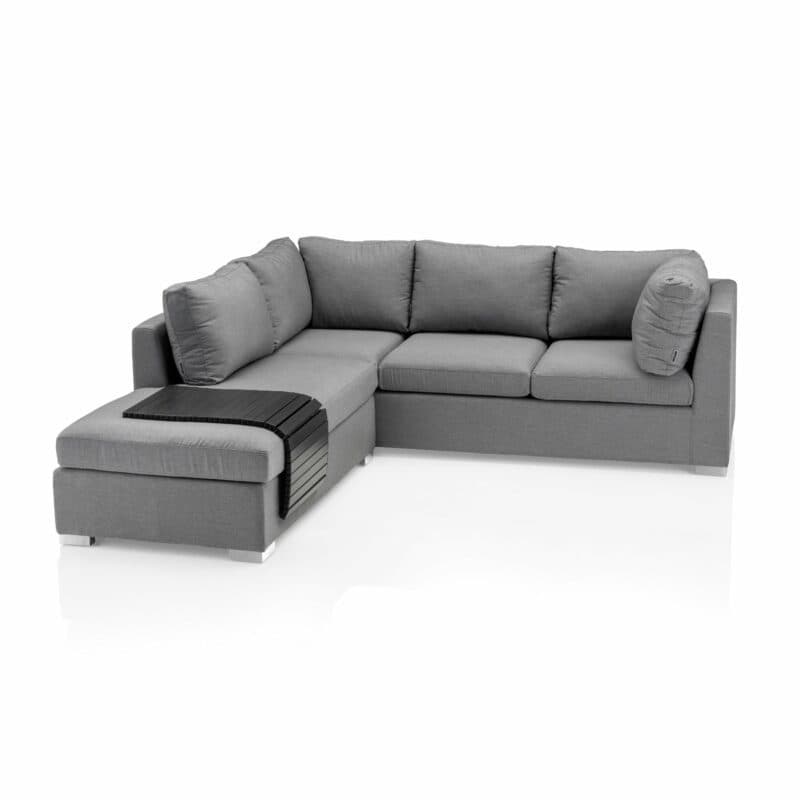 Kettler "Lavi" Loungeset, bestehend aus 3-Sitzer Sofa, Chaiselongue sowie Tablett anthrazit