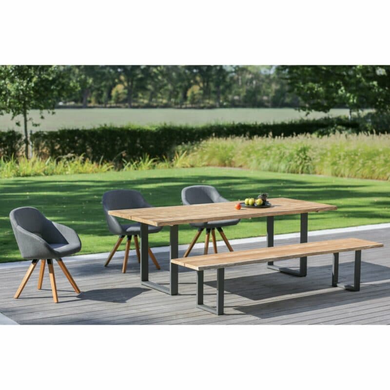 Niehoff Gartentisch & Gartenbank "Solid", Stuhl "Nizza"