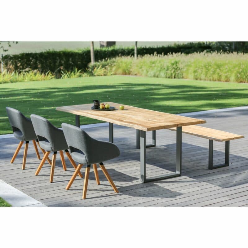 Niehoff Gartentisch & Gartenbank "Solid", Stuhl "Nizza"