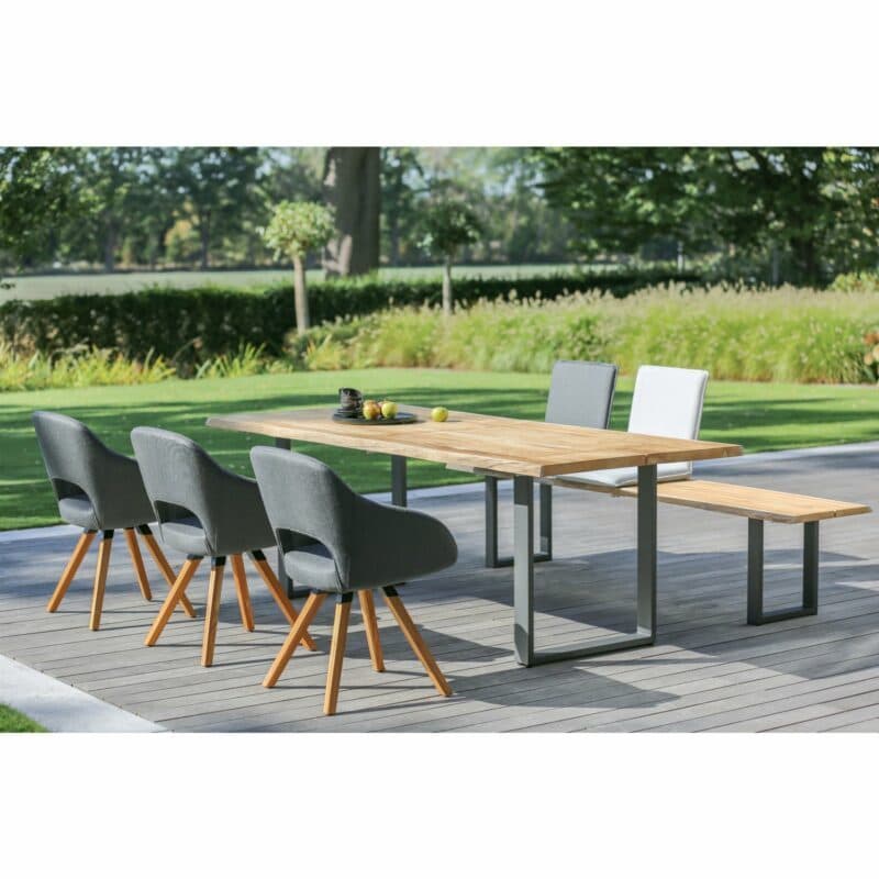 Niehoff Gartentisch & Gartenbank "Solid", Stuhl "Nizza"