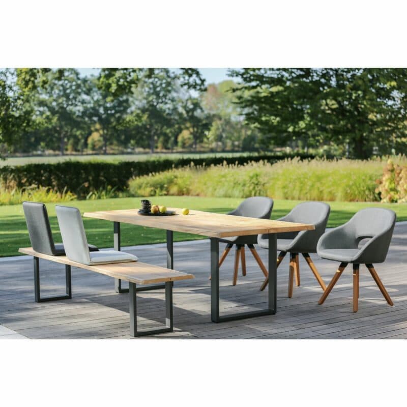 Niehoff Gartentisch & Gartenbank "Solid", Stuhl "Nizza"