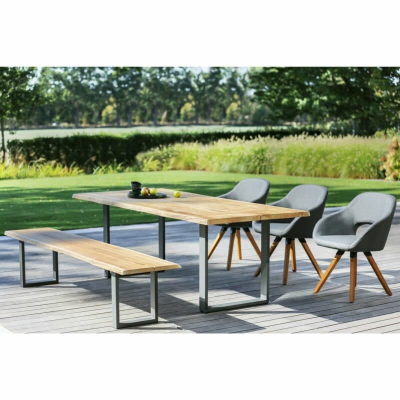 Niehoff Gartentisch & Gartenbank "Solid", Stuhl "Nizza"