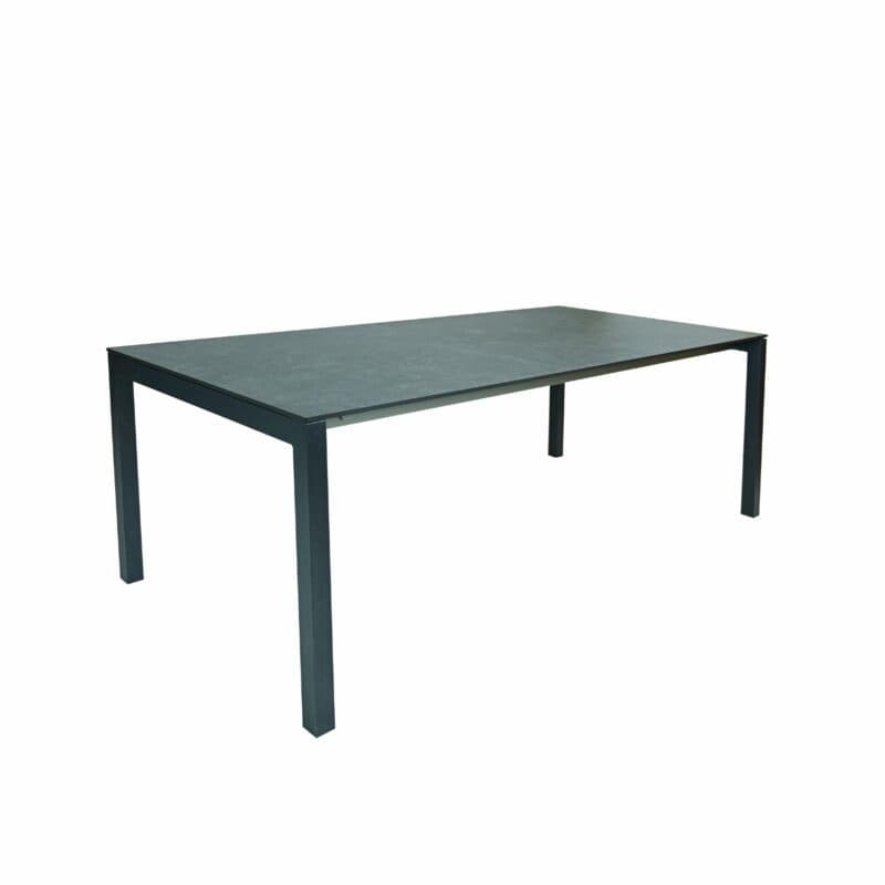 SIT Mobilia "Etna" Ausziehtisch, Gestell Aluminium anthrazit, Tischplatte HPL Oxido Bluestone