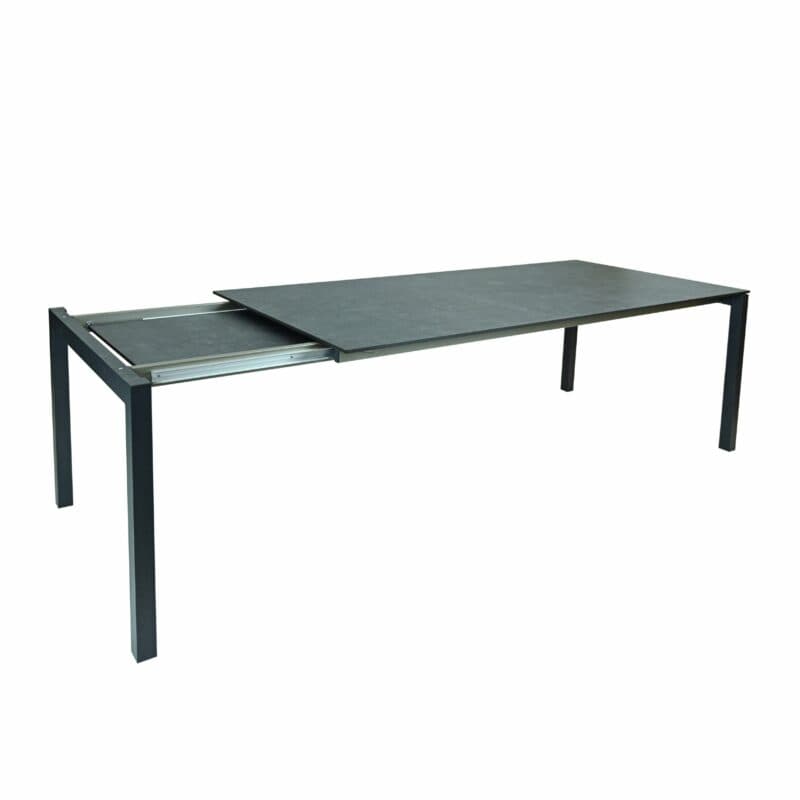 SIT Mobilia "Etna" Ausziehtisch, Gestell Aluminium anthrazit, Tischplatte HPL Oxido Bluestone