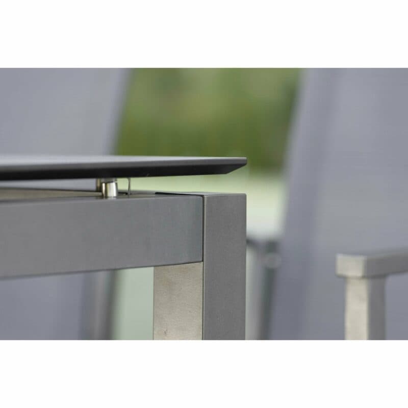 Stern Tischsystem Gartentisch, Gestell Aluminium anthrazit, Tischplatte HPL Smoky