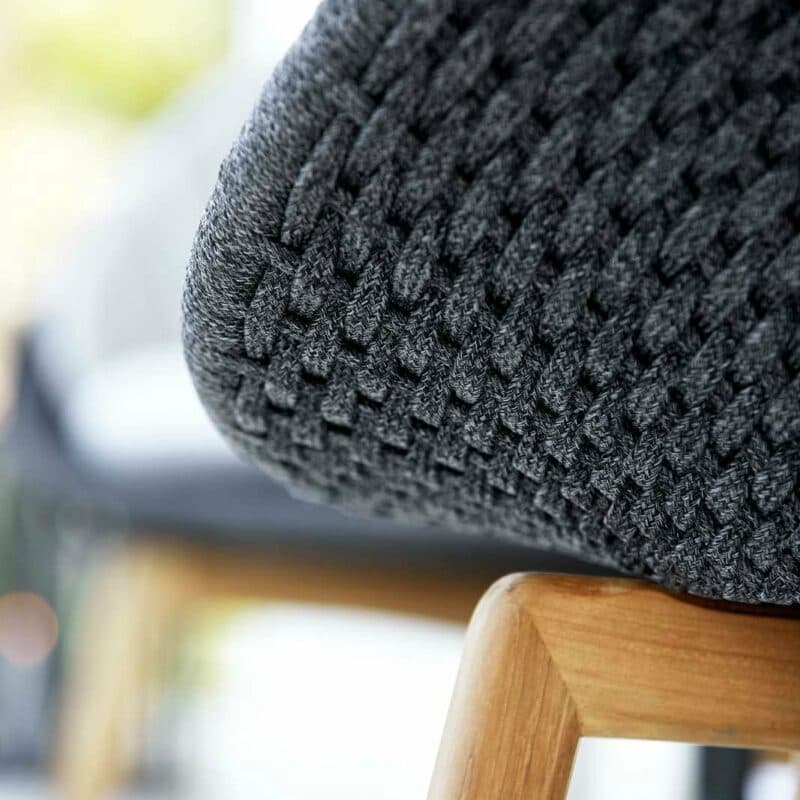 Cane-line Gartensessel "Peacock", Gestell Teakholz, Soft Rope dunkelgrau