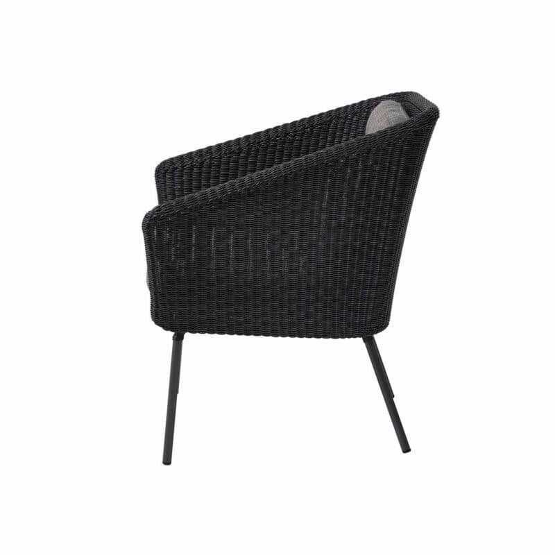 Cane-line "Mega" Diningsessel, Geflecht graphit, AirTouch Kissen grau
